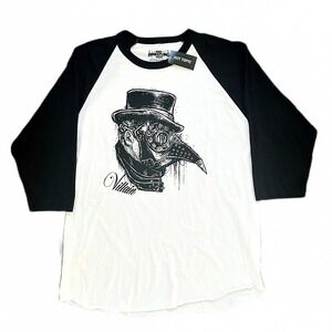 Hot Topic Pro Wrestling Tee 3/4‎ Sleeve Marty Scurll Villain Tee Men's L NWT